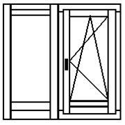 Jednokřídlové balkónové dveře + boční fix