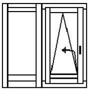 Posuvné balkónové dveře + boční fix (dole okapnice)